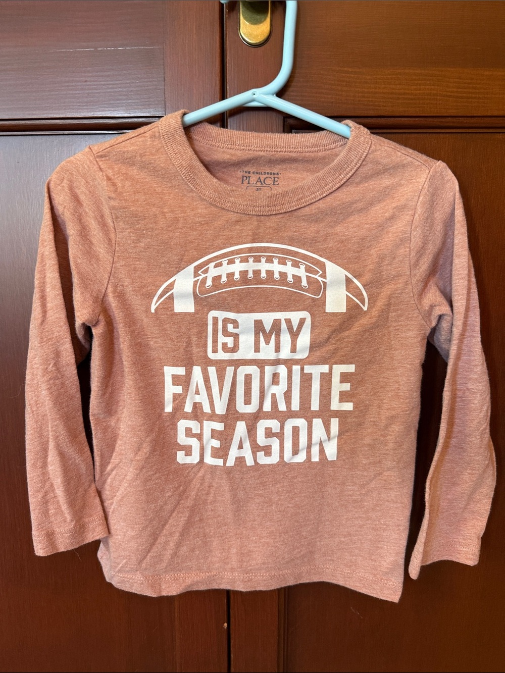 The Children's Place Long Sleeve Football Graphic Tee - Rust